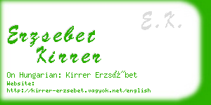 erzsebet kirrer business card
